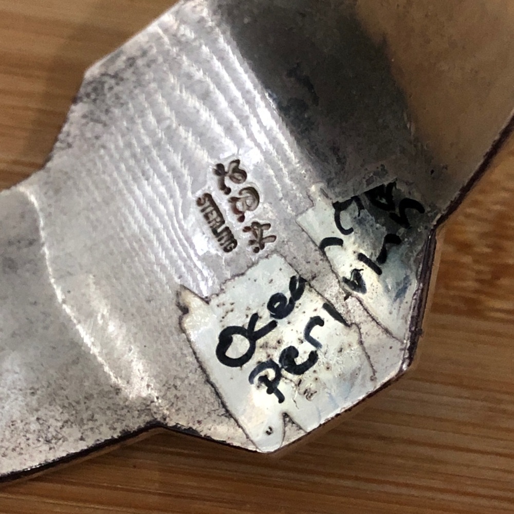 $645 Rare Signed Estate Designer Navajo Cuff  Sterling Signed   L.B.H. STERLING - Picture 2 of 9